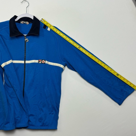 Vintage 80s FILA Bjorn Borg Tennis Full Zip Tracket Jacket Blue Men’s Medium 42 - Picture 8 of 8